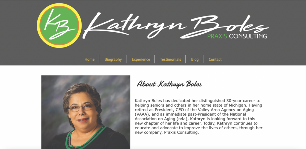 kathryn boles website by sj digital